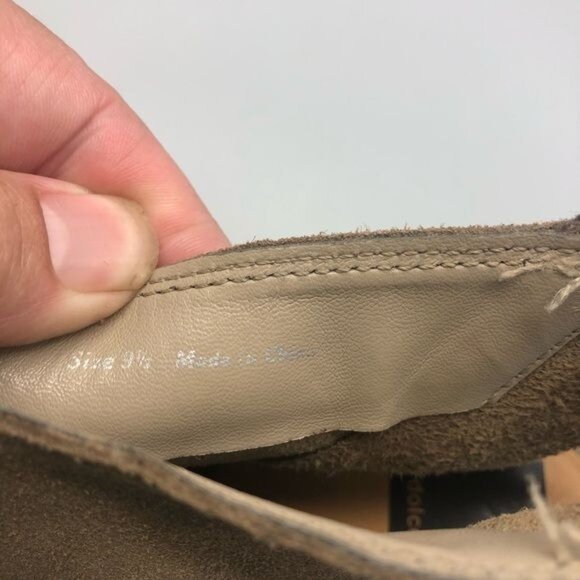 dolce vita brown suede zip up chunk heel open toe shoes size 9.5 READ - Picture 12 of 13